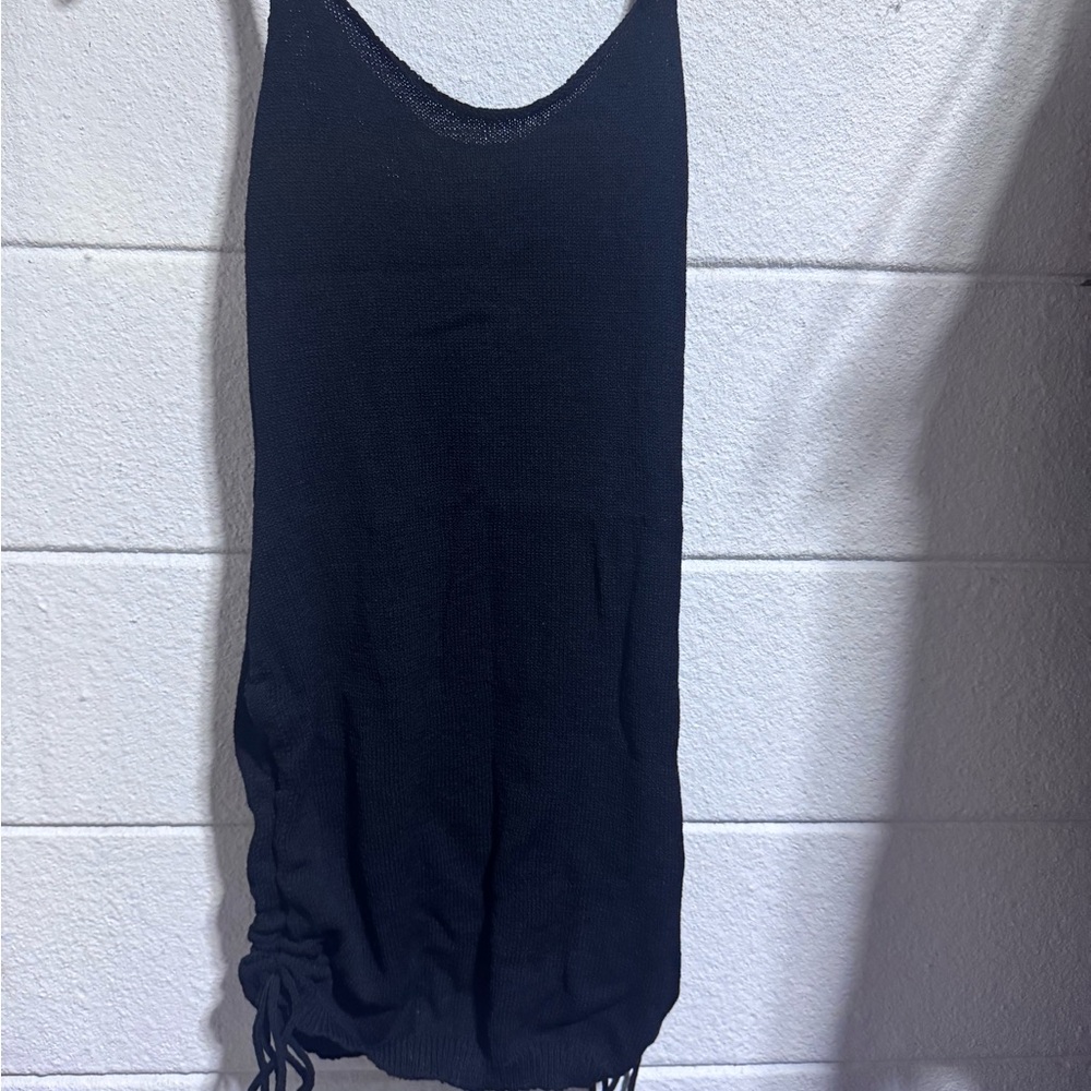 Black Sleeveless Knit Dress - size small